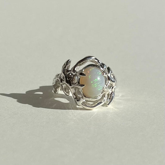 KHAOS sterling silver and Opal ring XVI