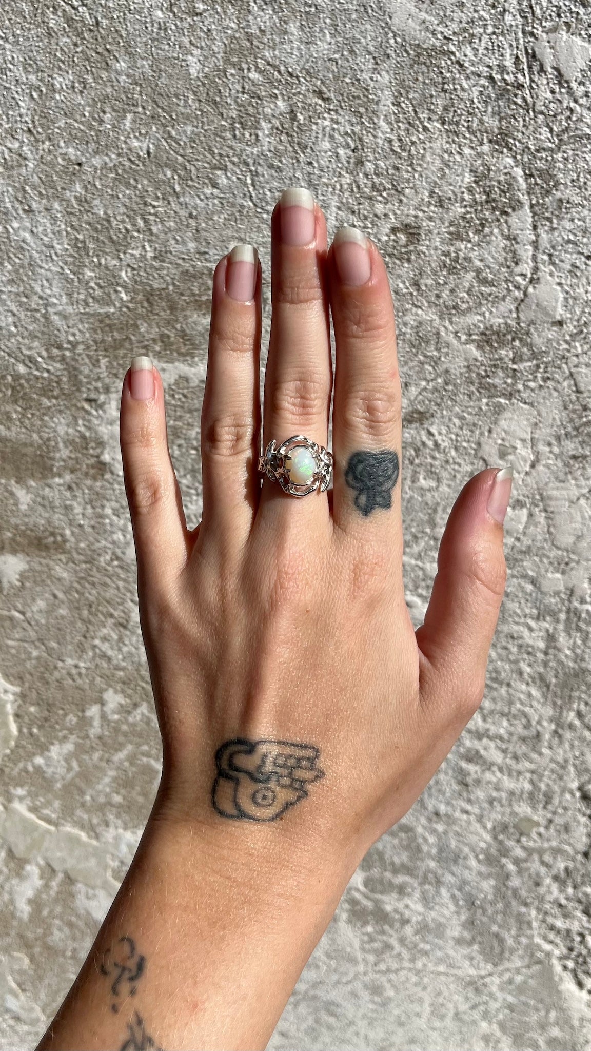 KHAOS sterling silver and Opal ring XVI