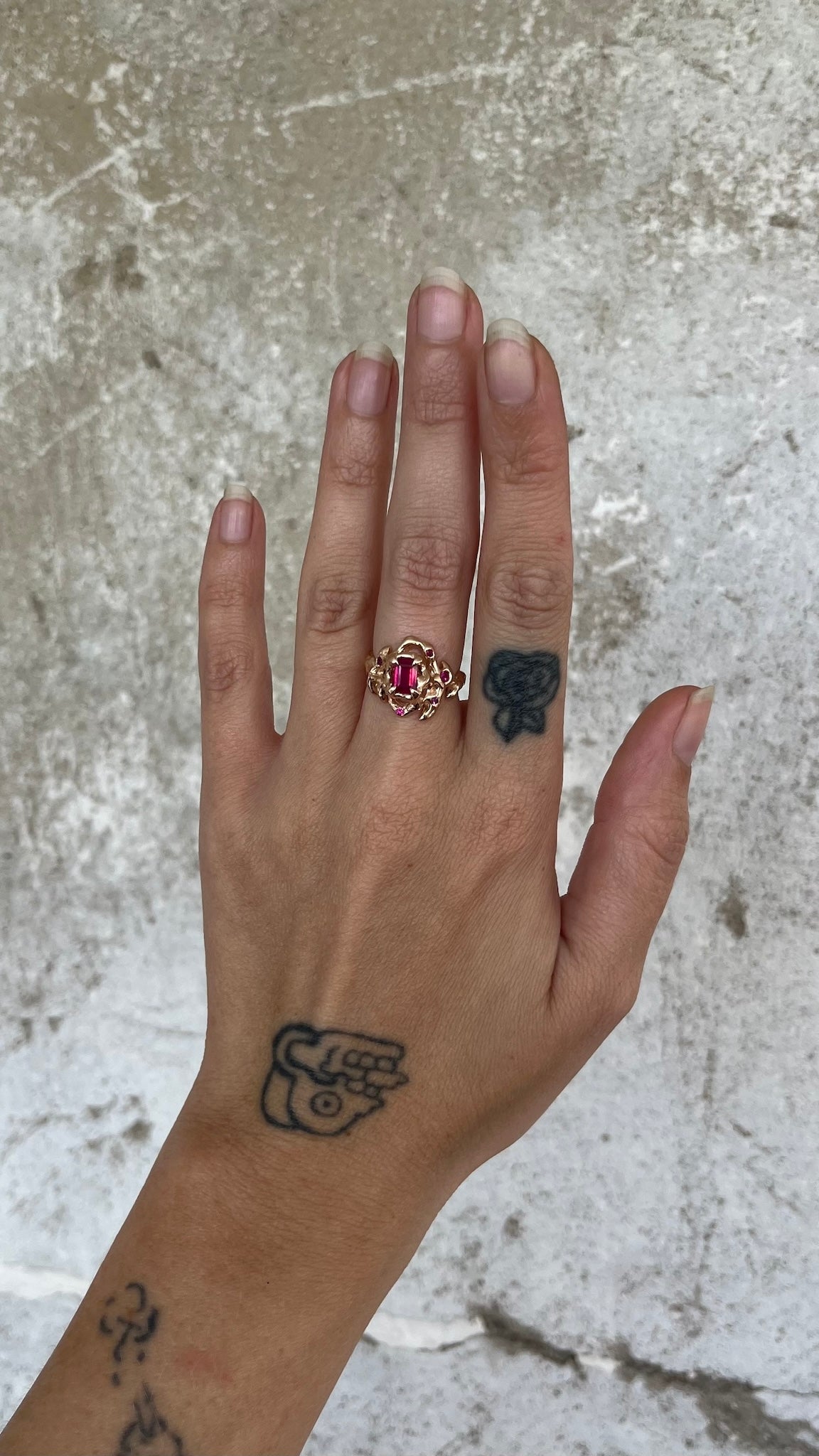 Magnum KHAOS 14K rose gold and Rubies ring III