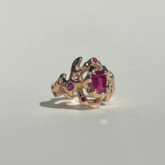 Magnum KHAOS 14K rose gold and Rubies ring III