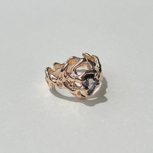 Magnum KHAOS 10K rose gold and gray Spinel ring IV