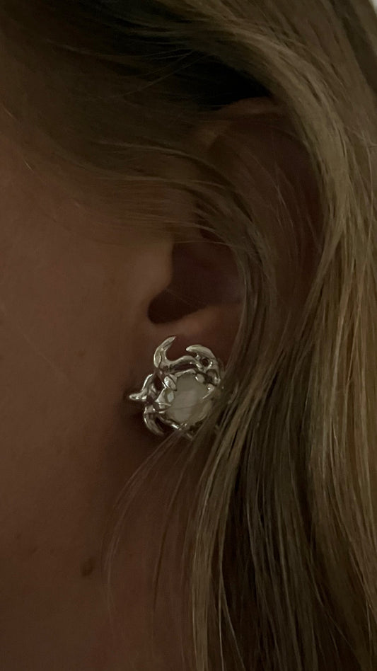 KHAOS sterling silver and Mother of pearl earrings