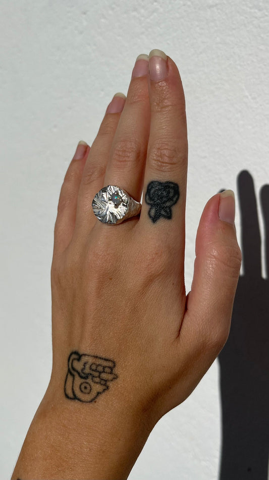 SILEX sterling silver and Opal ring I