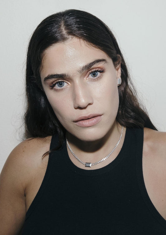 EXMERALDA sterling silver riviere necklace I