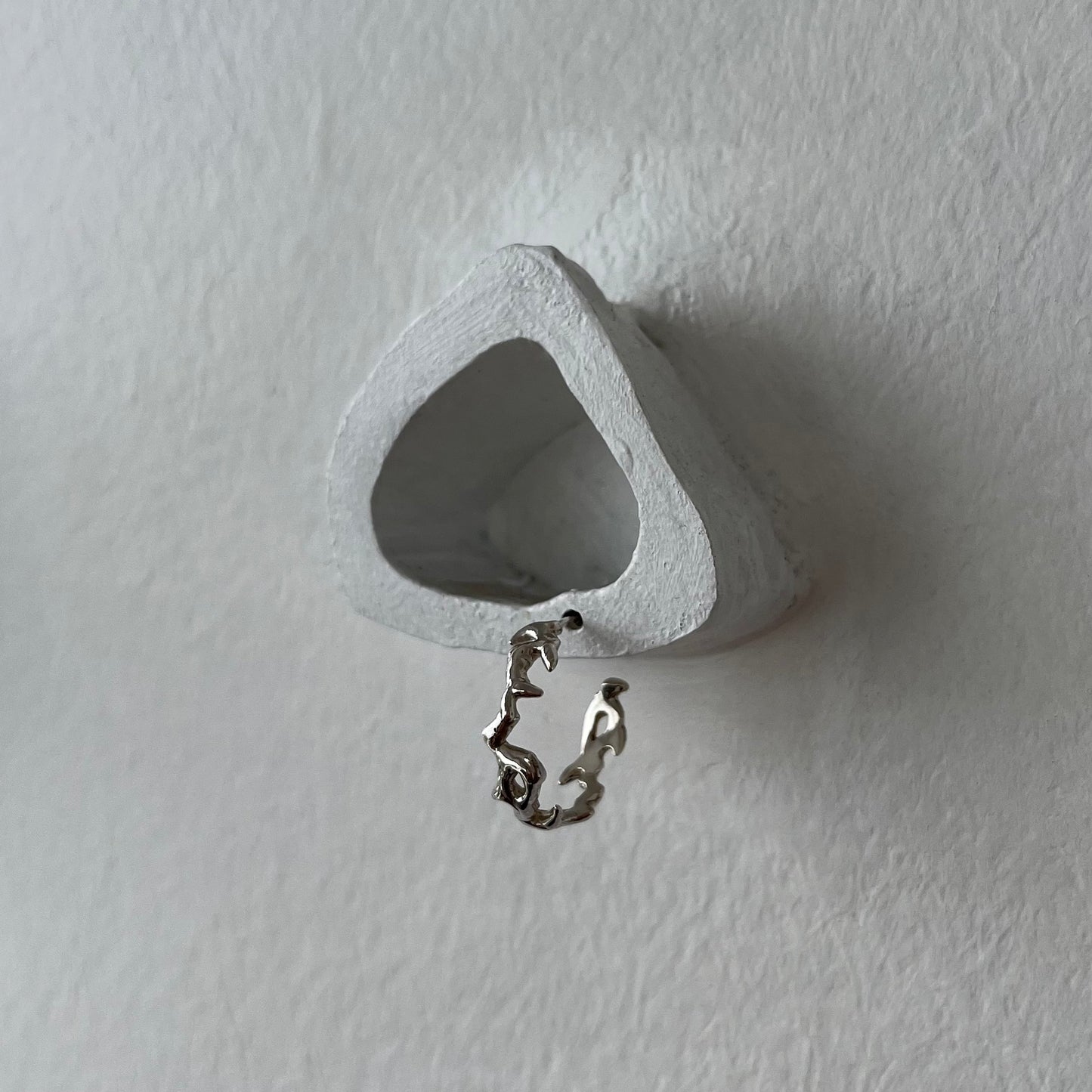 KHAOS sterling silver hoop earrings I