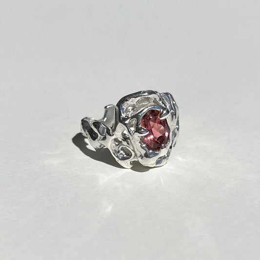 KHAOS sterling silver and pink Tourmaline ring VIII