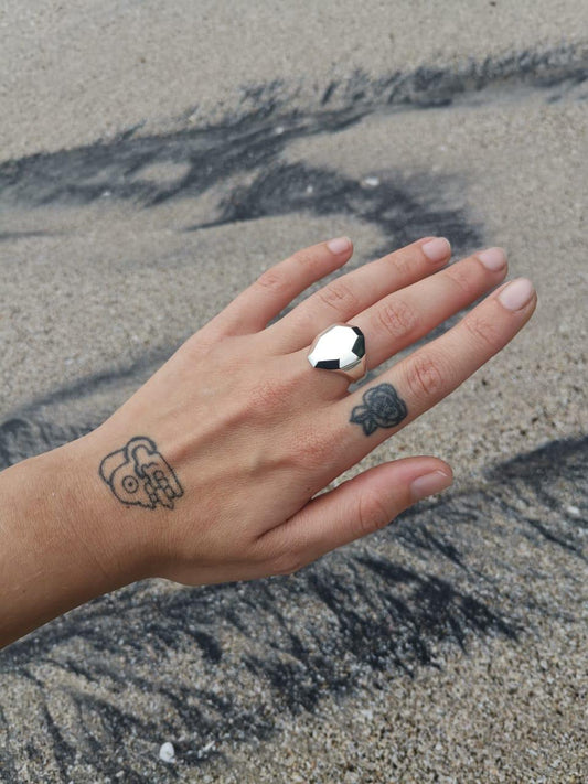 LITHOS sterling silver ring IV