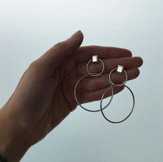 EXMERALDA sterling silver hoop earrings I