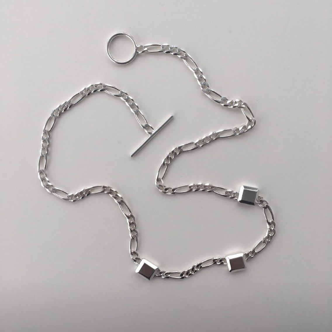 EXMERALDA sterling silver riviere necklace