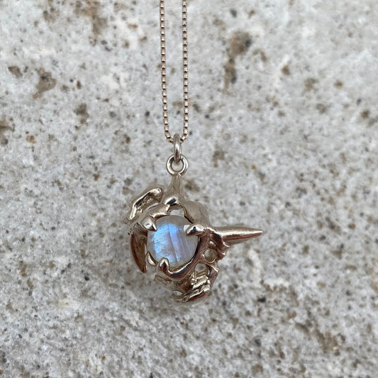 KHAOS sterling silver and Moonstone necklace I