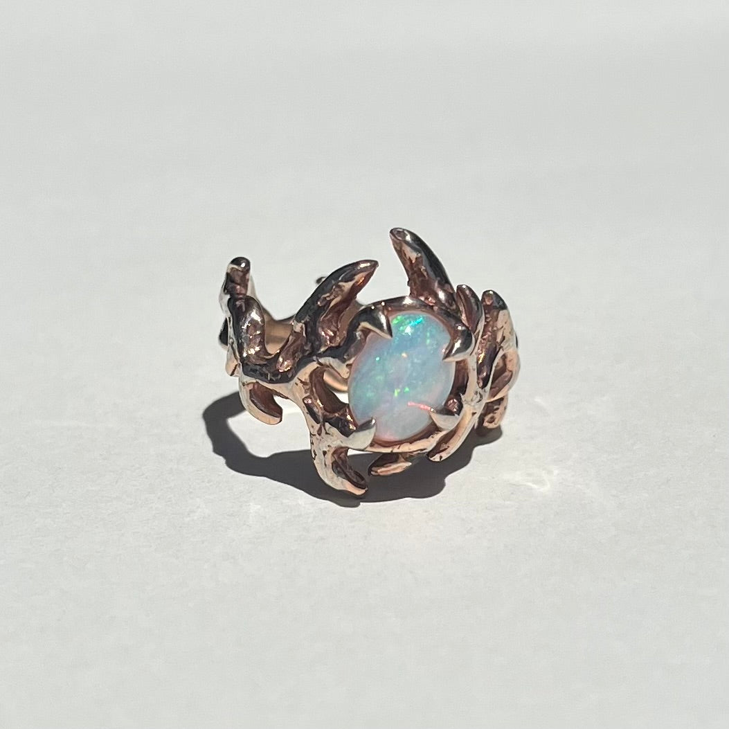 KHAOS 18K rose gold vermeil over sterling silver and Opal ring X
