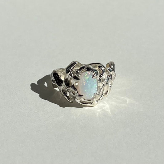 KHAOS sterling silver and Opal ring XV