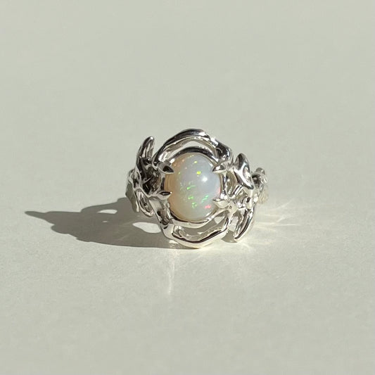 KHAOS sterling silver and Opal ring XVI