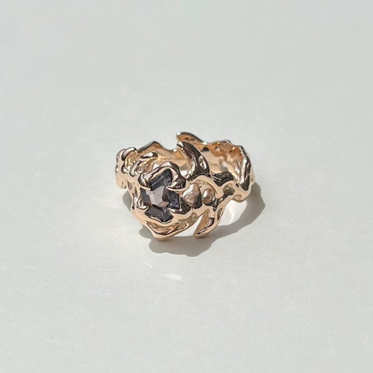 Magnum KHAOS 10K rose gold and gray Spinel ring IV