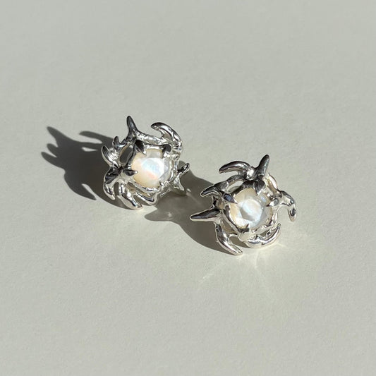 KHAOS sterling silver and Mother of pearl earrings