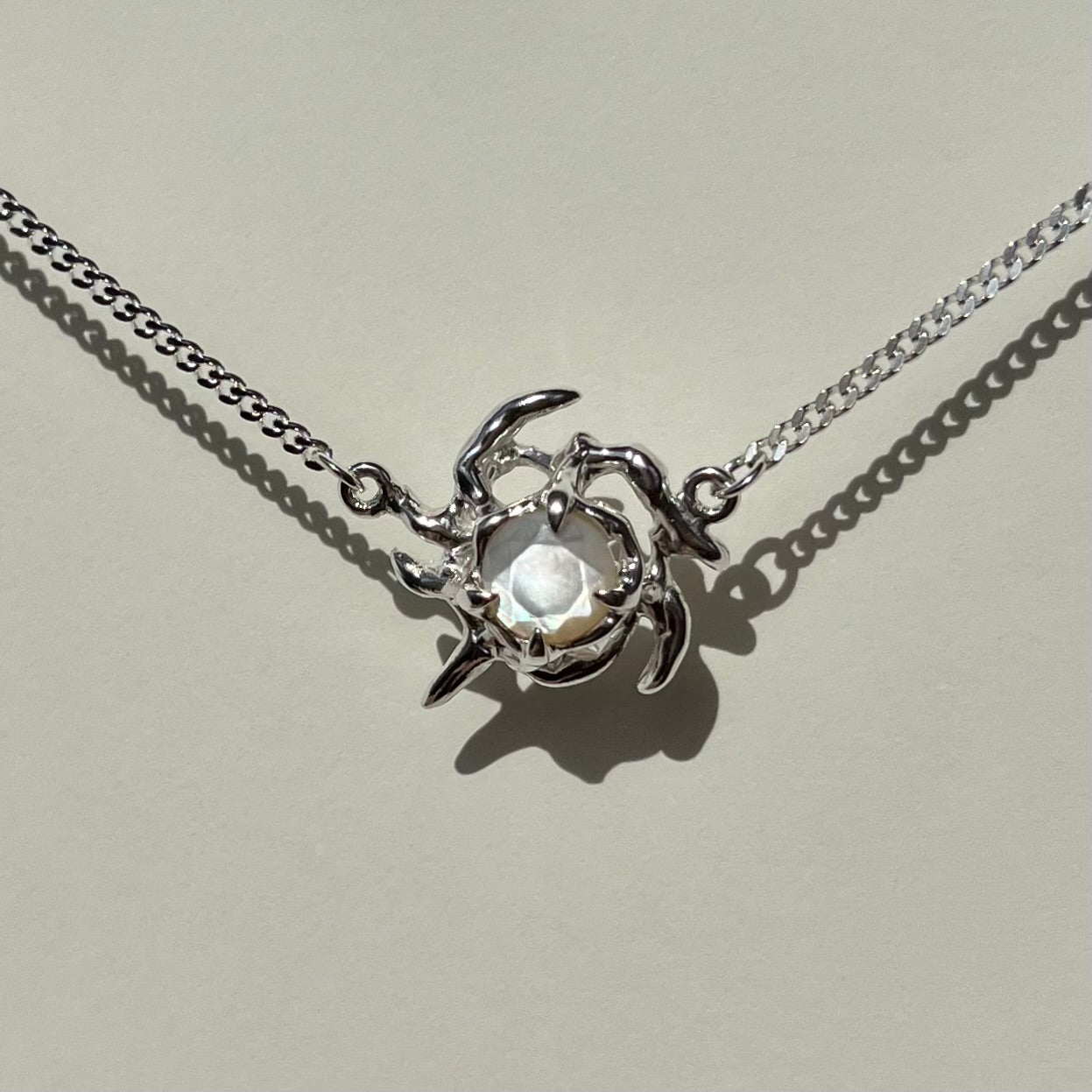 KHAOS sterling silver and Mother of pearl necklace