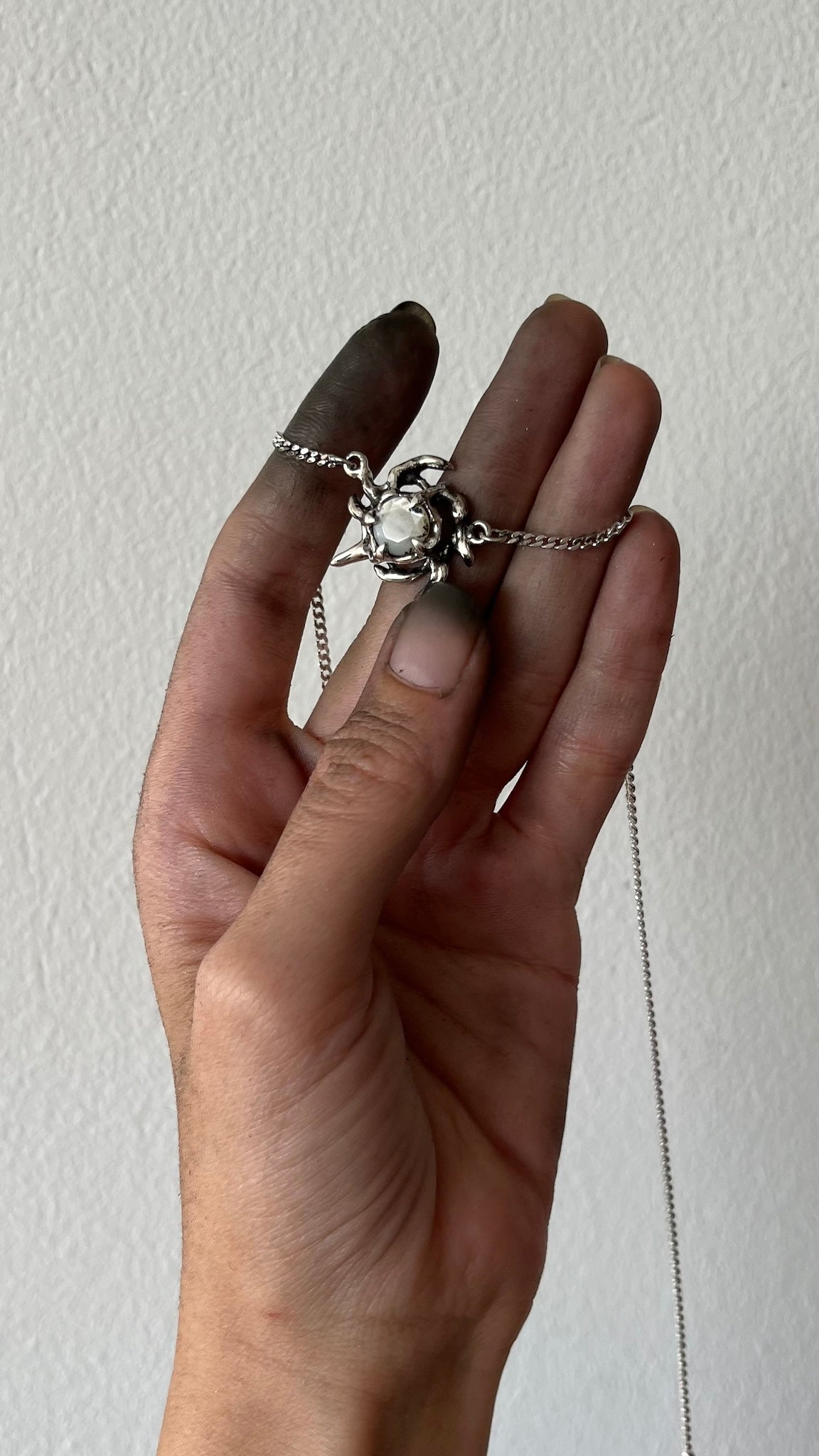 KHAOS sterling silver and Mother of pearl necklace