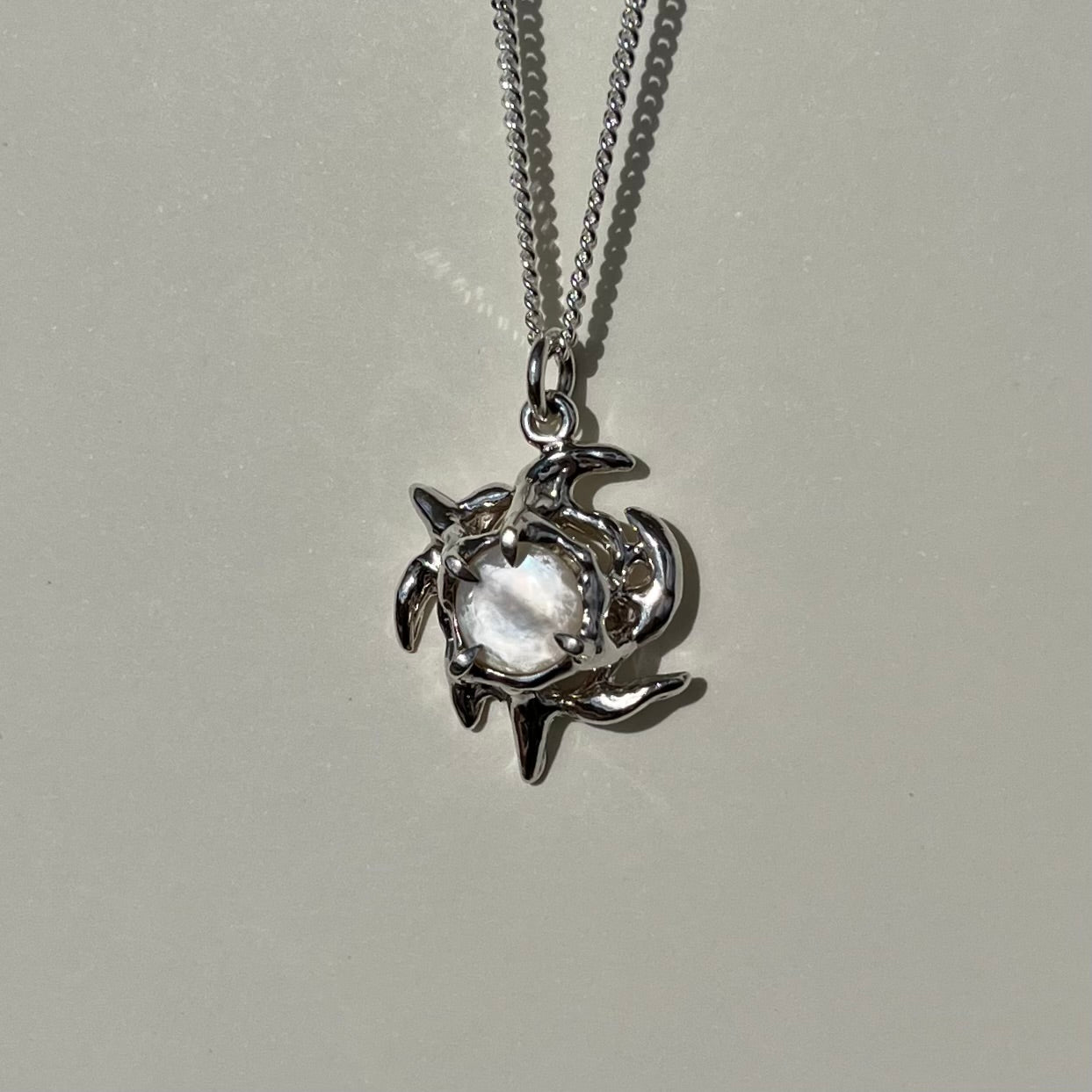 KHAOS sterling silver and Mother of pearl necklace