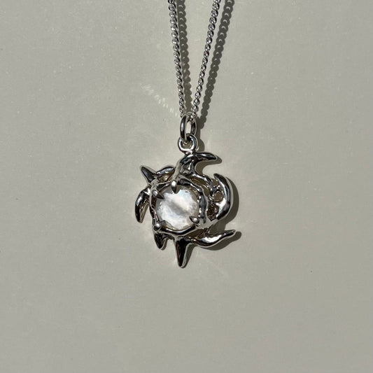 KHAOS sterling silver and Mother of pearl necklace