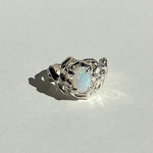 KHAOS sterling silver and Opal ring XV