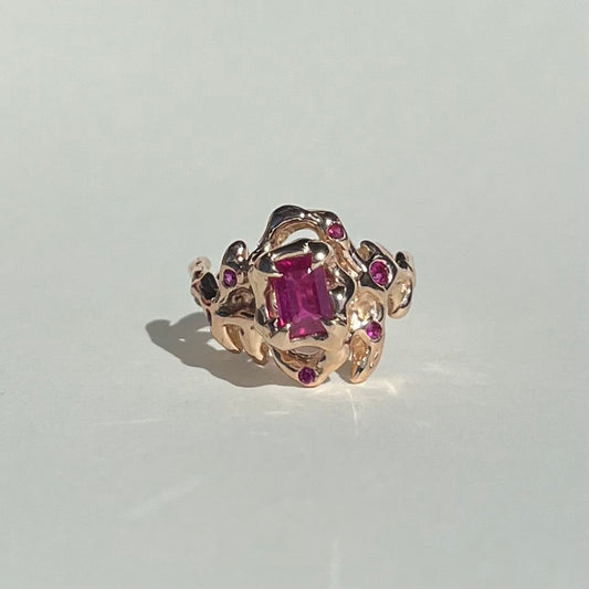 Magnum KHAOS 14K rose gold and Rubies ring III