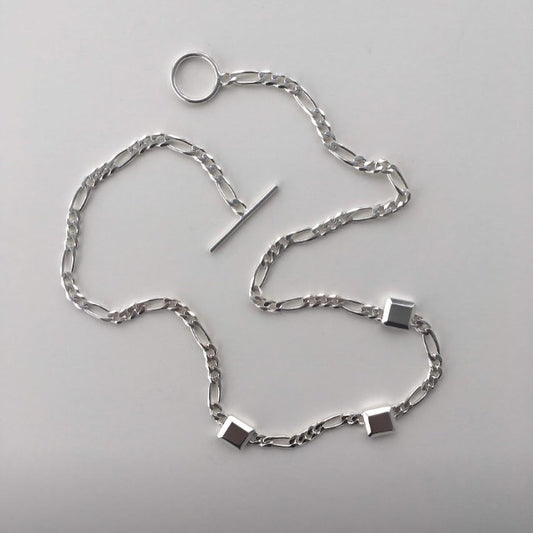 EXMERALDA sterling silver riviere necklace II