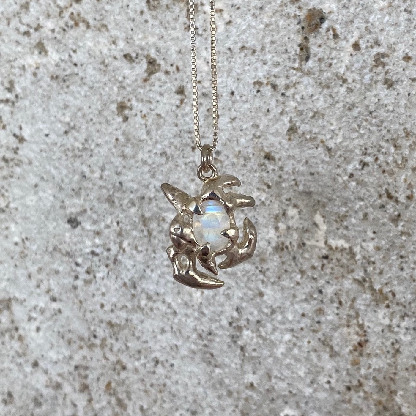 KHAOS sterling silver and Moonstone necklace VI