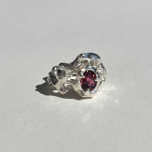 KHAOS sterling silver and pink Tourmaline ring IV