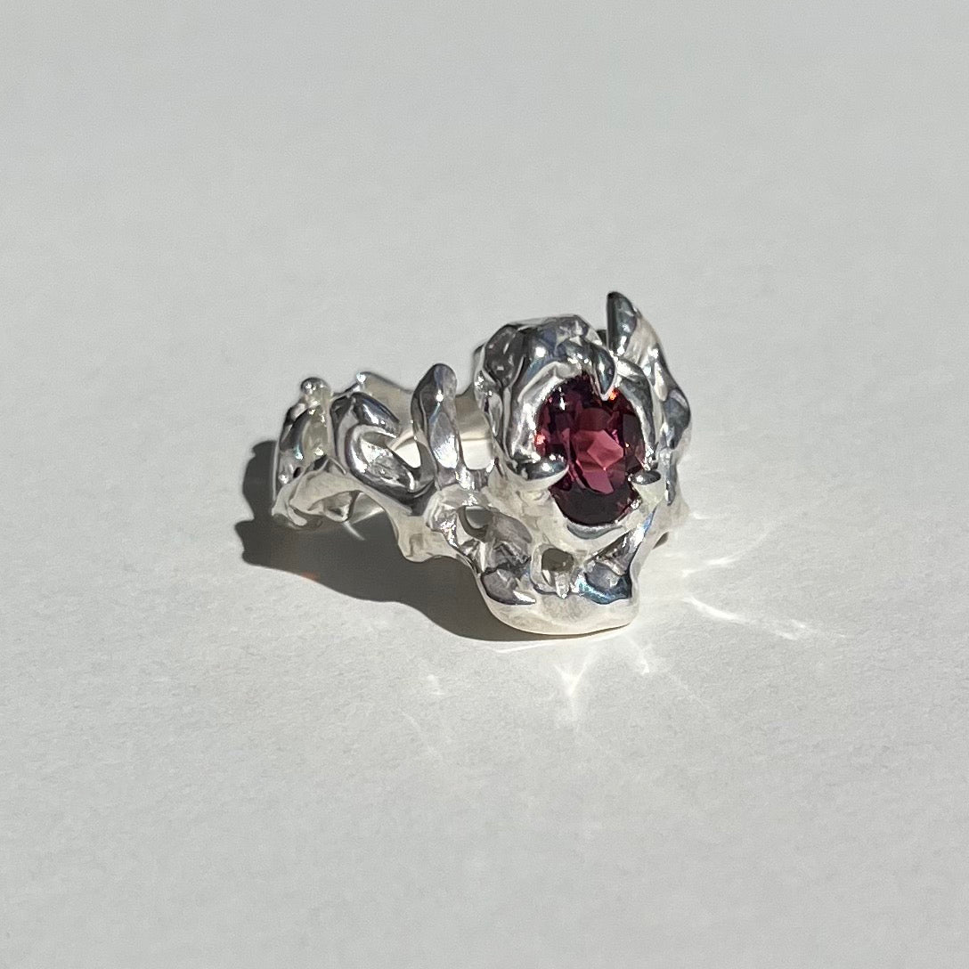 KHAOS sterling silver and pink Tourmaline ring IV