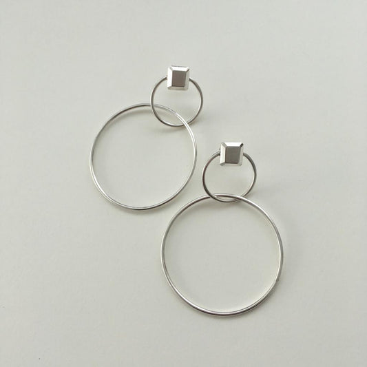 EXMERALDA sterling silver hoop earrings I